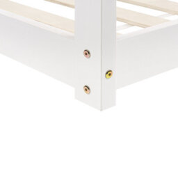 Beliani Kids Bed House Pine Wood Tosse 90 X 200 Cm (Eu Single) White - thumbnail 7
