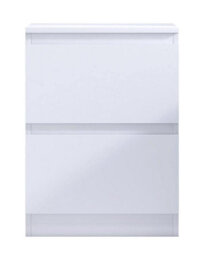 Fwstyle Carlton White 2 Drawer Bedside Table Chest (H) 55Cm (W) 40Cm (D) 40Cm - thumbnail 5