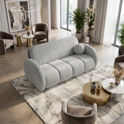 Viva Comfy Iv Sofa Bed With Storage Compartment Particle Board Metal Legs Wooden Frame 172X103X85Cm Light Grey - thumbnail 3