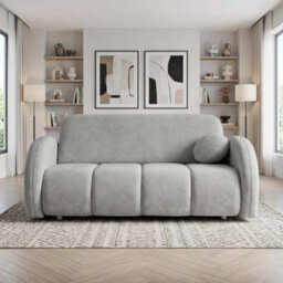 Viva Comfy Iv Sofa Bed With Storage Compartment Particle Board Metal Legs Wooden Frame 172X103X85Cm Light Grey - thumbnail 2