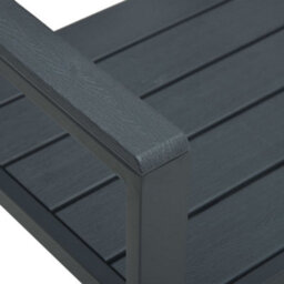 Berkfield Garden Bench 120 Cm Hdpe Grey Wood Look - thumbnail 5