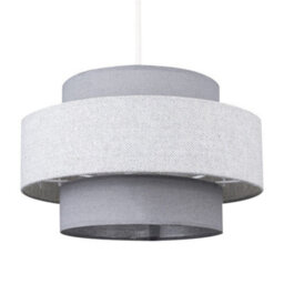 Valuelights Weaver Grey Herringbone Ceiling Lamp Shade - thumbnail 8