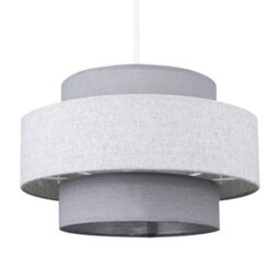 Valuelights Weaver Grey Herringbone Ceiling Lamp Shade - thumbnail 1