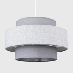 Valuelights Weaver Grey Herringbone Ceiling Lamp Shade - thumbnail 2