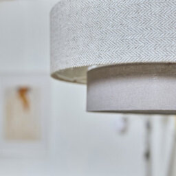 Valuelights Weaver Grey Herringbone Ceiling Lamp Shade - thumbnail 5