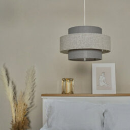 Valuelights Weaver Grey Herringbone Ceiling Lamp Shade - thumbnail 7