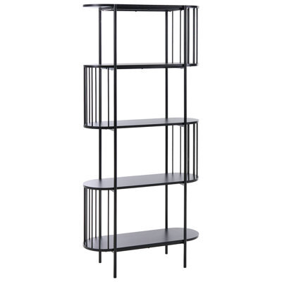 Beliani 4 Tier Bookcase Oreana 172 Cm Black - image 1