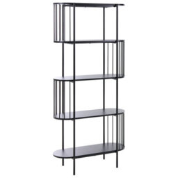 Beliani 4 Tier Bookcase Oreana 172 Cm Black - thumbnail 4