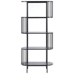 Beliani 4 Tier Bookcase Oreana 172 Cm Black - thumbnail 5