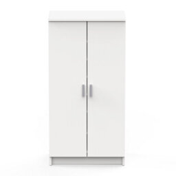 FurniComp LTD Furnicomp Milano White 21 Pair Shoe Storage Cabinet With Doors - thumbnail 2