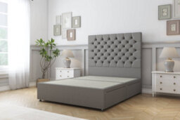 "Comfort Winslow Pewter Tweed Divan Bed Base 2 Drawers Same Side - 26"" Strutted  4' Small Double" - thumbnail 2