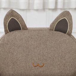 Homcom Kids Sofa Children Armchair Toddler Chair Ear Modeling Bedroom Brown - thumbnail 9