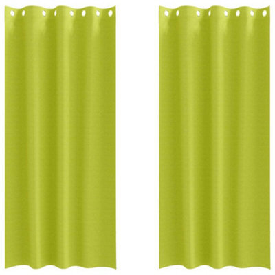 Berkfield Modern Curtains With Curtains 2 Pcs Apple Green 245 X 140 Cm Polyester - image 1