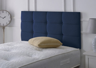 "Adore Designs Roma Chenille 4Ft Small Double 20"" Headboard - Blue"
