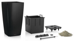 Lechuza Cubico 22 Black High-Gloss Plastic Self-Watering Planter With Substrate And Water Level Indicator H41 L22 W22 Cm - thumbnail 9