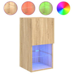 Berkfield Durable Tv Cabinets With Led Lights 2 Pcs Sonoma Oak 30.5X30X60 Cm - thumbnail 6