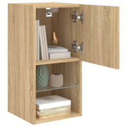 Berkfield Durable Tv Cabinets With Led Lights 2 Pcs Sonoma Oak 30.5X30X60 Cm - thumbnail 5