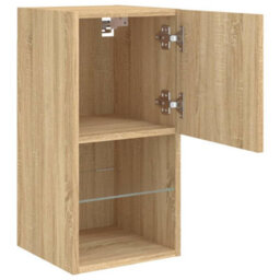 Berkfield Durable Tv Cabinets With Led Lights 2 Pcs Sonoma Oak 30.5X30X60 Cm - thumbnail 8