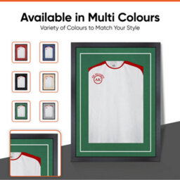 AK Frames 70X50Cm Junior Matte Black Football Shirt Frame - 3D Deep Box With Emerald Mount - 50X34Cm Shirt Window - Diy Kit - thumbnail 6