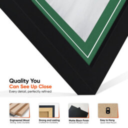AK Frames 70X50Cm Junior Matte Black Football Shirt Frame - 3D Deep Box With Emerald Mount - 50X34Cm Shirt Window - Diy Kit - thumbnail 7