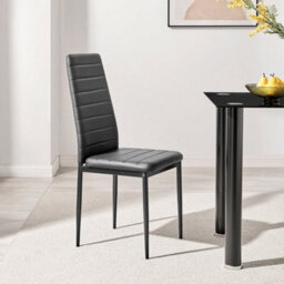 Bravich Black Glass Dining Table 120Cm And  Set Of 4 Chairs - thumbnail 4