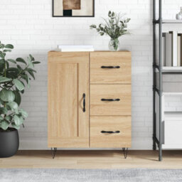 Berkfield Sideboard Sonoma Oak 69.5X34X90 Cm Engineered Wood - thumbnail 1