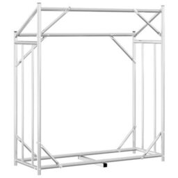 Walplus Vidaxl Firewood Rack With Rain Cover 100.5X40.5X110.5 Cm Galvanised Steel - thumbnail 6