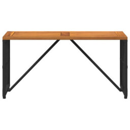 Walplus Outdoor Table Black 80 X 40 X 40 Cm Steel And Poly Rattan - thumbnail 5