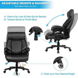 Office Chair Swivel Padded Executive Chair - thumbnail 6