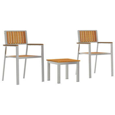 Berkfield Modern Garden Dining Set With Cushion 3 Pcs Brown Solid Acacia Wood - image 1