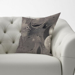 Warren Reed Designer Abstract Moon Shapes Cushions 60Cm X 60Cm - thumbnail 2