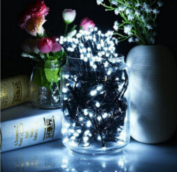 Best Artificial 1000 Bright White Low Voltage Mains Powered Led Waterproof String Lights With Optional Timer & Memory (Black Cable) - thumbnail 3