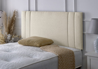 Slumbre Rio 2 Chenille Headboard - 2Ft6 Small Single - Ivory Chenille - image 1