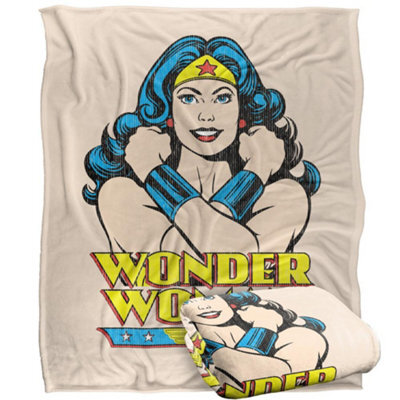 DC comics Wonder Woman Pose Blanket Multicoloured (58In X 36In) - image 1