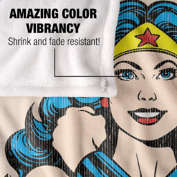 DC comics Wonder Woman Pose Blanket Multicoloured (58In X 36In) - thumbnail 4