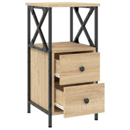 Berkfield Bedside Cabinet Sonoma Oak 34X35.5X70 Cm Engineered Wood - thumbnail 5