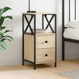 Berkfield Bedside Cabinet Sonoma Oak 34X35.5X70 Cm Engineered Wood - thumbnail 1
