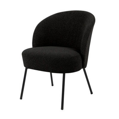 Bersaba Black Boucle Occasional Chair (H)770mm (W)560mm (D)650mm - image 1