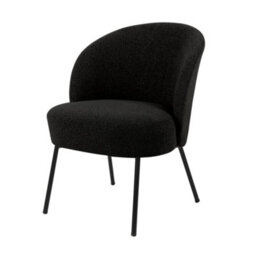 Bersaba Black Boucle Occasional Chair (H)770mm (W)560mm (D)650mm - thumbnail 1