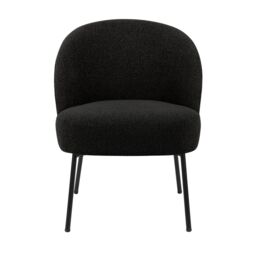 Bersaba Black Boucle Occasional Chair (H)770mm (W)560mm (D)650mm - thumbnail 2