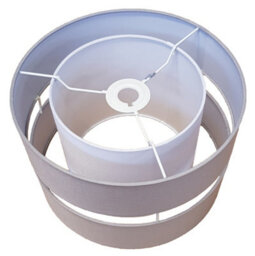 K Living Layer Fabric Ceiling Pendant Light Shade Grey - thumbnail 4
