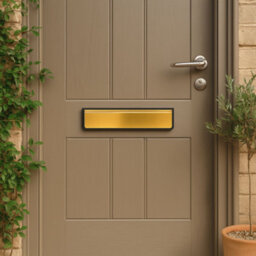 "UAP Limited Uap Doormaster 12"" Gold Letterplate- Internal & External Letter Box For Upvc, Composite & Wooden 20-40mm Doors" - thumbnail 2