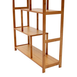 Thehotsale Wooden 7-Tier Bookcase Display Stand Storage Natural - thumbnail 4