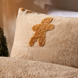 OHS Christmas Tufted Gingerbread Man Duvet Cover With Pillowcase Bedding Set - thumbnail 3