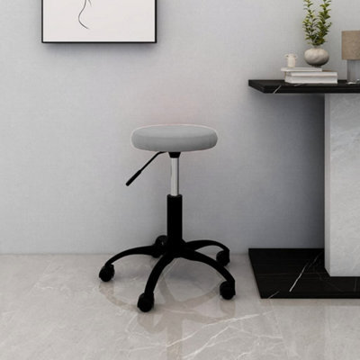 Berkfield Office Swivel Chair Light Grey Velvet - image 1
