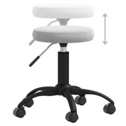 Berkfield Office Swivel Chair Light Grey Velvet - thumbnail 6