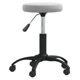 Berkfield Office Swivel Chair Light Grey Velvet - thumbnail 3