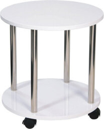 Spot On Dealz  Small Bedside Table 2 Tier Living Room Tables Square Coffee Narrow End Occasional Tables Contemporary Wooden Nightstand White - thumbnail 7
