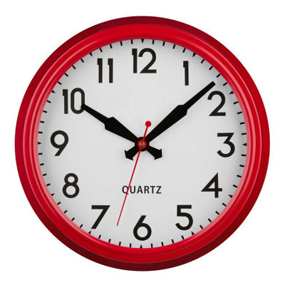 Orsina Red Metal Lined Rim Wall Clock - image 1