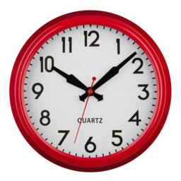 Orsina Red Metal Lined Rim Wall Clock - thumbnail 1